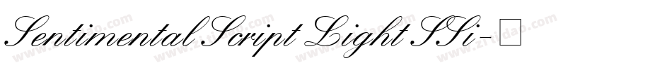 Sentimental Script Light SSi字体转换
